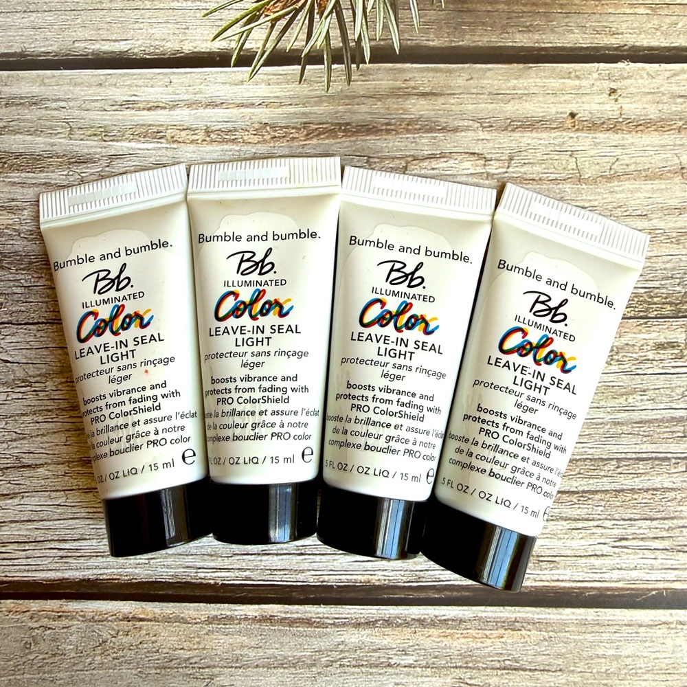 4x Bumble and Bumble Illuminated Color Leave In Conditioner, Light 15ml Each
